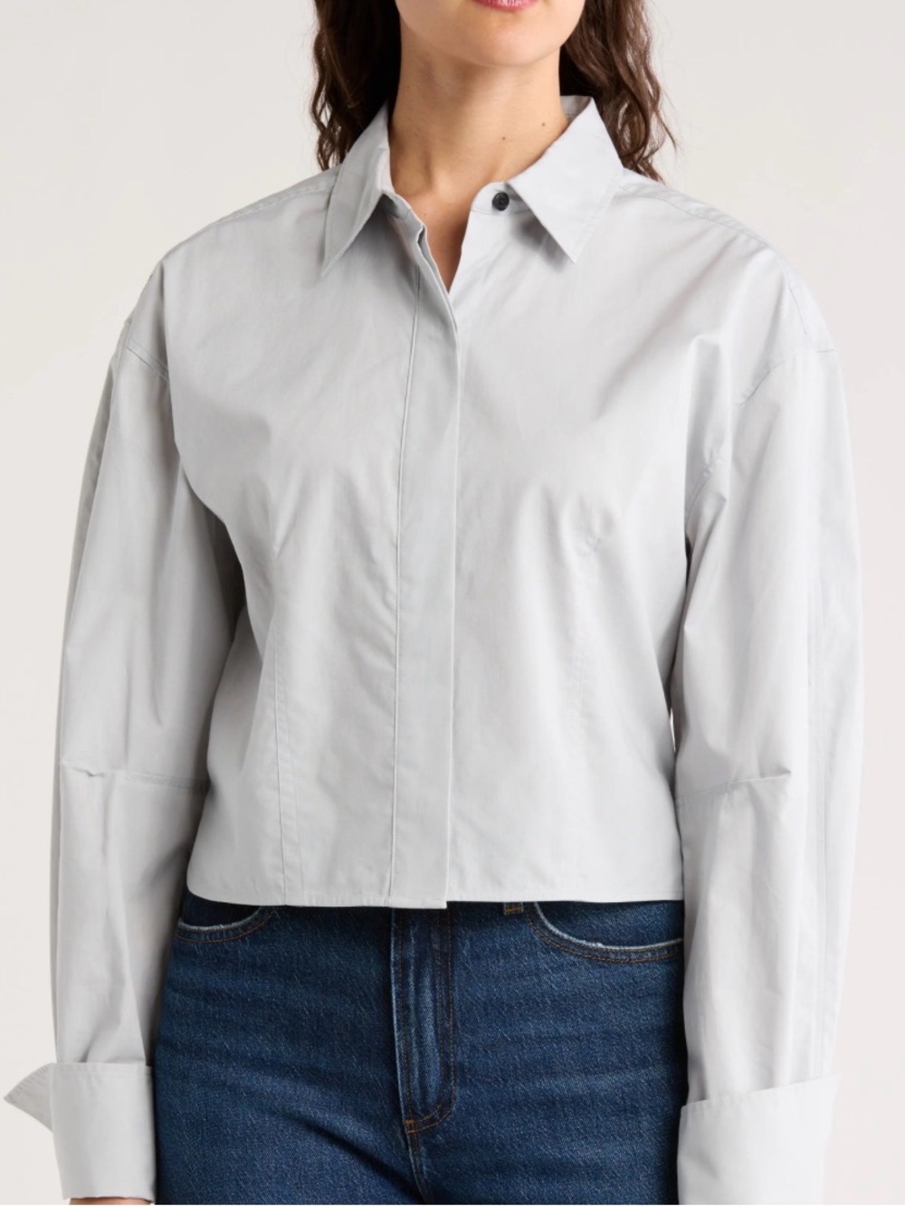 rag & bone Becca poplin shirt in storm size Med - tags attached